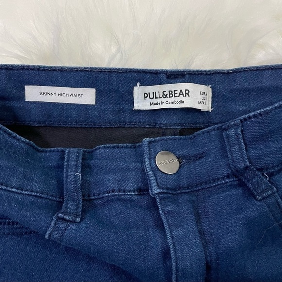 Pull&bear Dark Wash "Skinny High Waist" Jeans Size 4 - Picture 4 of 7